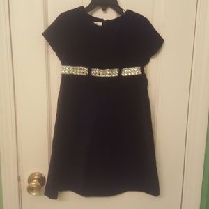 girls size 6 black velvet dress